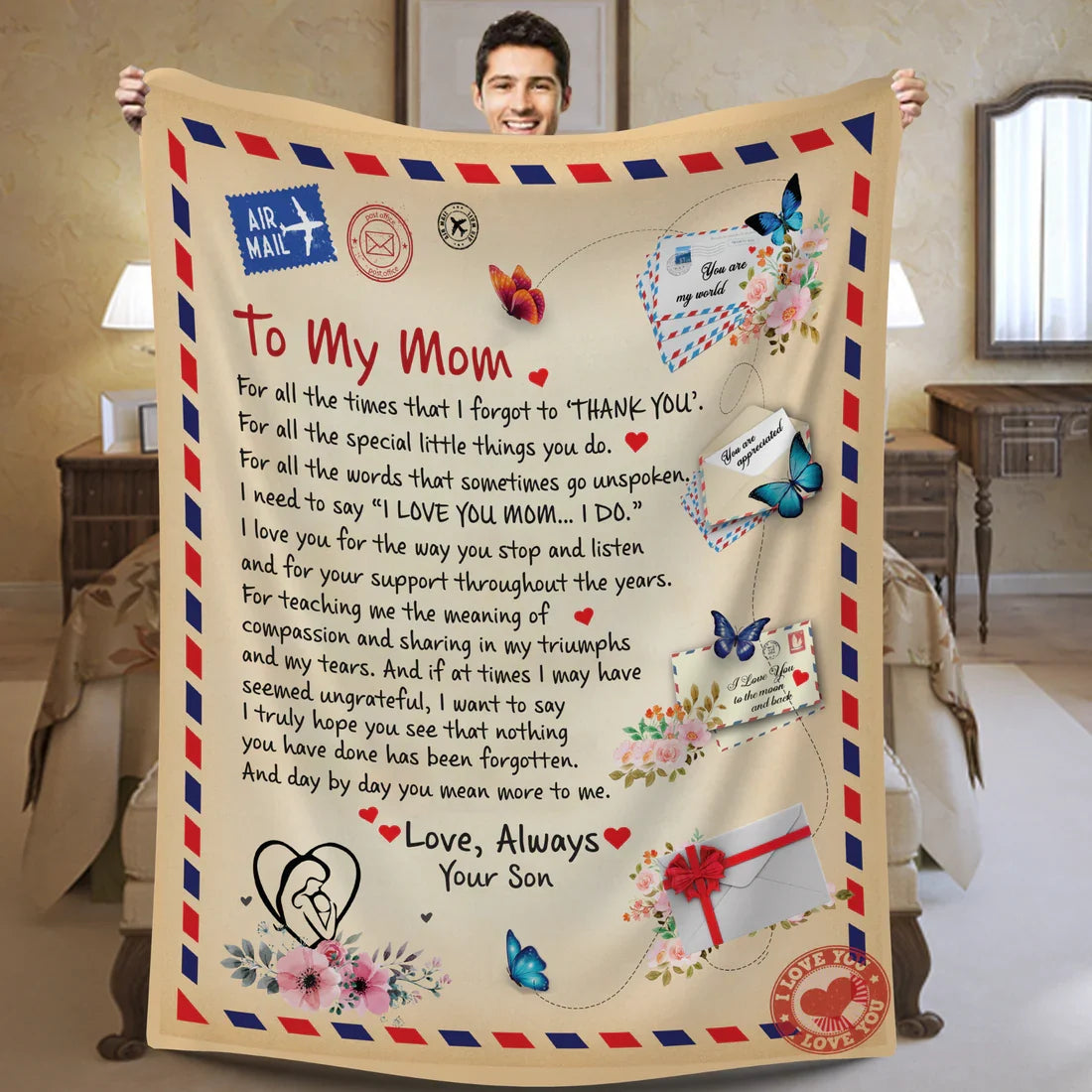 Heartfelt Gift Blanket for Mom